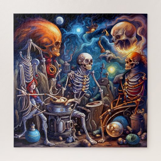 Surreal Skelette II Puzzle (Vertikal)