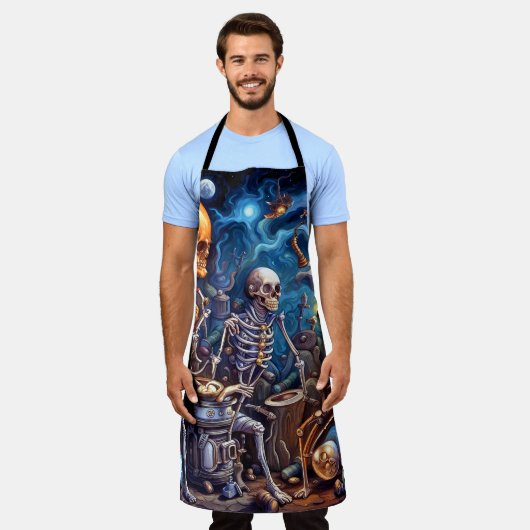 Surreal Skelette II Schürze (Getragen)