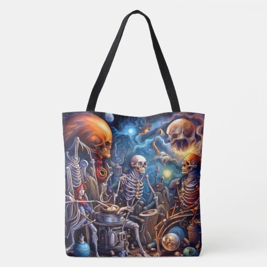 Surreal Skelette II Tasche (Rückseite)