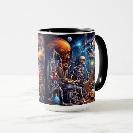Surreal Skelette II Tasse (VorderseiteRechts)