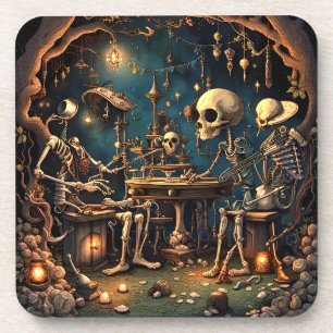 Surreal Skelette III Getränkeuntersetzer