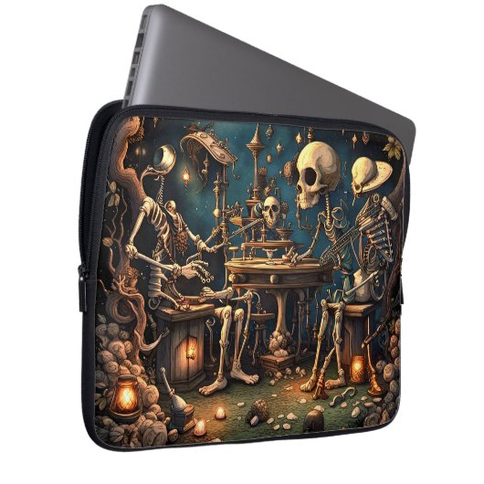 Surreal Skelette III Laptopschutzhülle (Vorne Rechts)