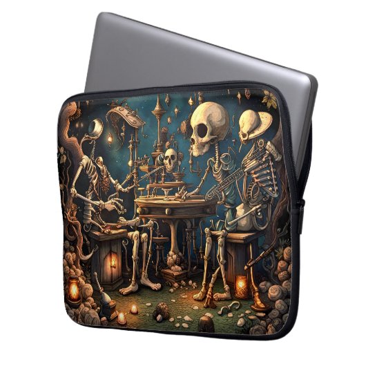Surreal Skelette III Laptopschutzhülle (Vorderseite Links)