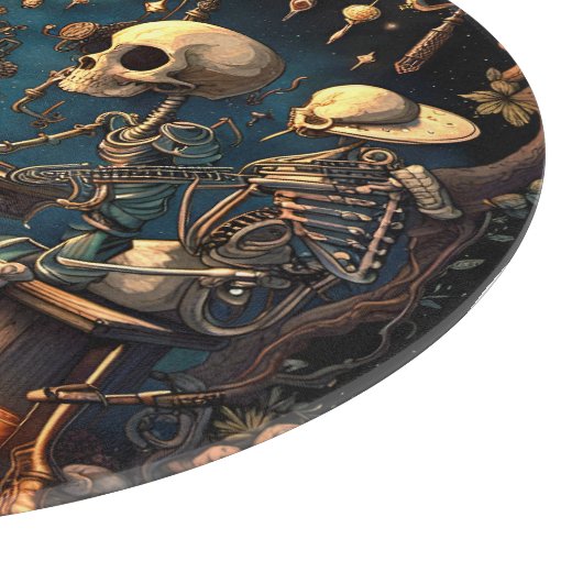 Surreal Skelette III Schneidebrett (Ecke)