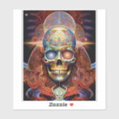Surreal Skull Farben Visionäre Kunst Aufkleber (Blatt)