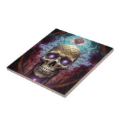 Surreal Skull Farben Visionäre Kunst Fliese (Seite)