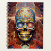 Surreal Skull Farben Visionäre Kunst Planer (Vorderseite)