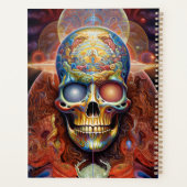 Surreal Skull Farben Visionäre Kunst Planer (Rückseite)