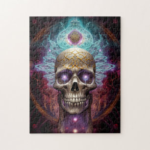 Surreal Skull Farben Visionäre Kunst Puzzle