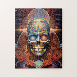 Surreal Skull Farben Visionäre Kunst Puzzle