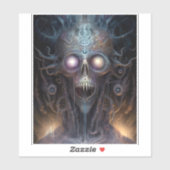 Surreal Skull Gothic Horror Art Aufkleber (Blatt)