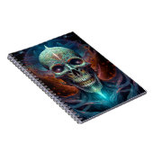Surreal Skull Gothic Horror Art Notizblock (Rechte Seite)