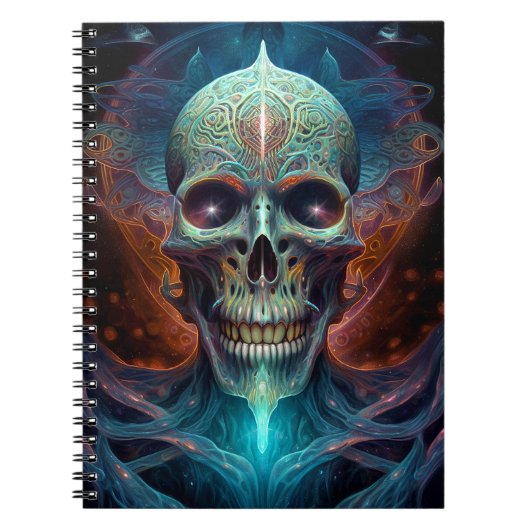Surreal Skull Gothic Horror Art Notizblock (Vorderseite)