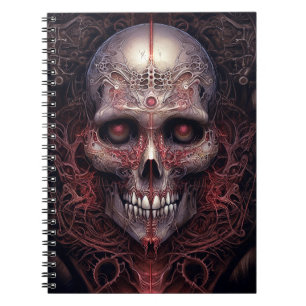 Surreal Skull Gothic Horror Art Notizblock