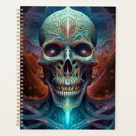 Surreal Skull Gothic Horror Art Planer (Vorderseite)