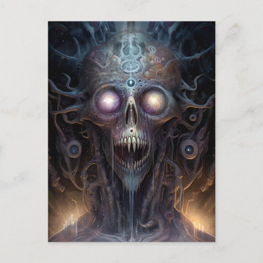 Surreal Skull Gothic Horror Art Postkarte (Vorderseite)