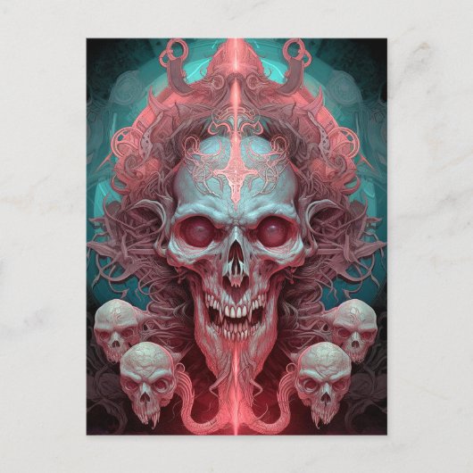 Surreal Skull Gothic Horror Art Postkarte (Vorderseite)