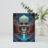 Surreal Skull Gothic Horror Art Postkarte (Stehend Vorderseite)