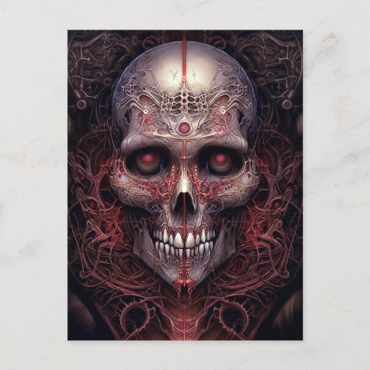 Surreal Skull Gothic Horror Art Postkarte (Vorderseite)