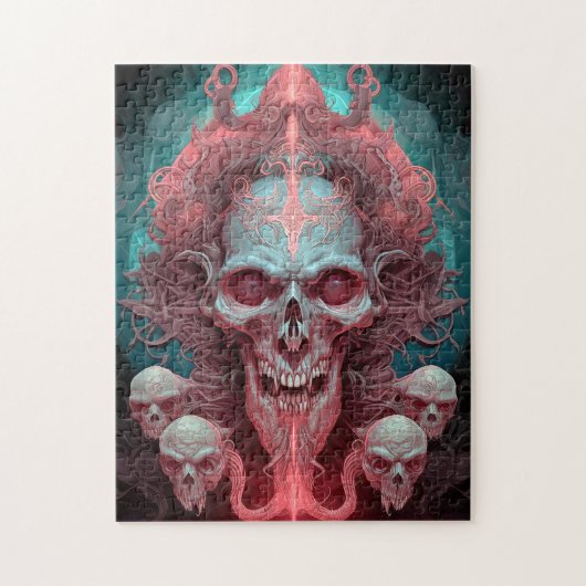 Surreal Skull Gothic Horror Art Puzzle (Vertikal)