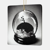 Surreal Snow Globe Keramikornament (Links)