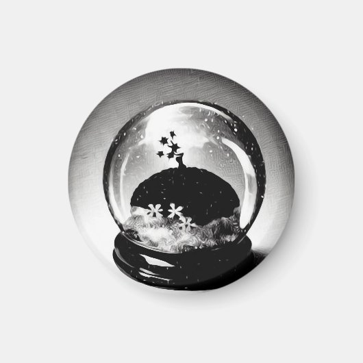 Surreal Snow Globe Magnet (Vorne)