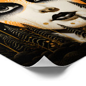 Surreal Sonnenblumen Face Celestial Poster (Ecke)