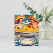 Surreal Soup Hot Tub Postkarte (Stehend Vorderseite)