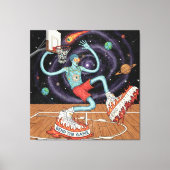 Surreal Space Dunk Stretched Canvas Print Leinwanddruck (Vorderseite)