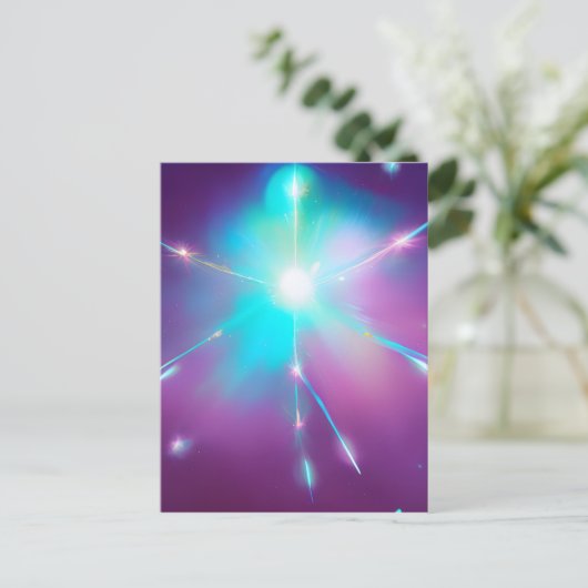 Surreal Space Star Postkarte (Stehend Vorderseite)