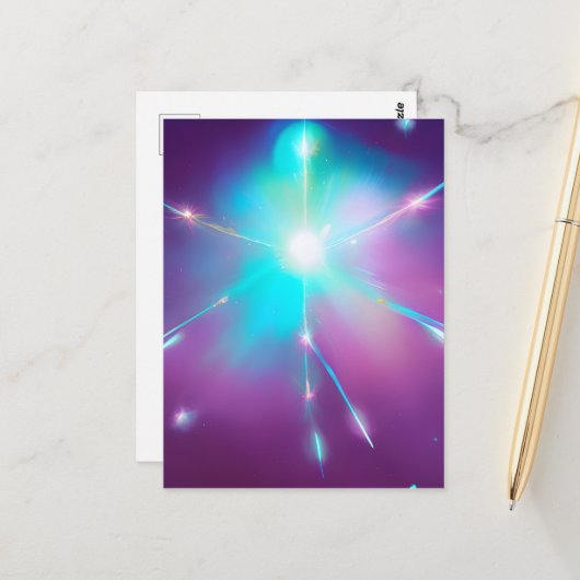 Surreal Space Star Postkarte (Vorderseite/Rückseite Beispiel)