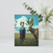 Surreal Spring Szene Postkarte (Stehend Vorderseite)