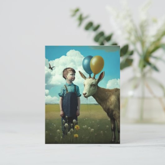 Surreal Spring Szene Postkarte (Stehend Vorderseite)