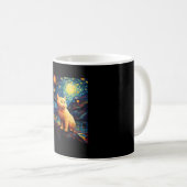 Surreal Starry Night Munchkin Cat Kaffeetasse (VorderseiteRechts)