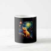 Surreal Starry Night Munchkin Cat Kaffeetasse (Mittel)