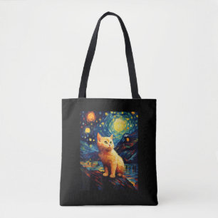 Surreal Starry Night Munchkin Cat Tasche