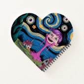 Surreal Starry Night Notebook Notizblock (Rückseite)