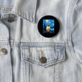 Surreal Starry Night Siamese Cat Button (Beispiel)