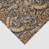 Surreal Steampunk Gears Pattern Seidenpapier (Detail)