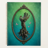 Surreal Stone Hand Daisies Notebook Planer (Vorderseite)