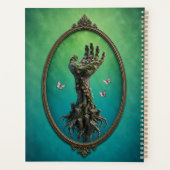 Surreal Stone Hand Daisies Notebook Planer (Rückseite)