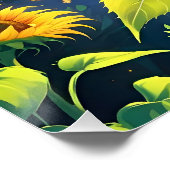 Surreal Sunblumen Poster (Ecke)