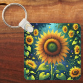Surreal Sunblumen Schlüsselanhänger (Vorderseite)