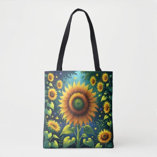 Surreal Sunblumen Tasche (Vorderseite)