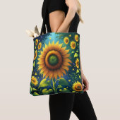 Surreal Sunblumen Tasche (Von Nahem)