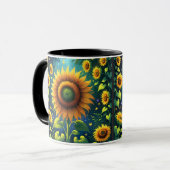 Surreal Sunblumen Tasse (Vorderseite Links)
