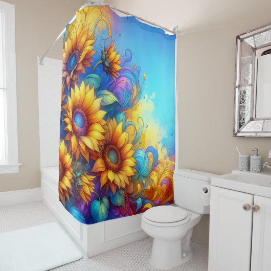 Surreal Sunflores Duschvorhang (Beispiel)