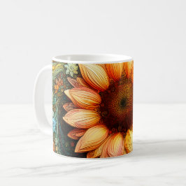 Surreal Sunflower Symphony Kaffeetasse