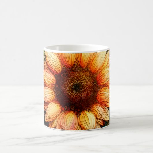 Surreal Sunflower Symphony Kaffeetasse (Mittel)