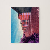 Surreal Sunset Beach Landschaft Puzzle (Vertikal)